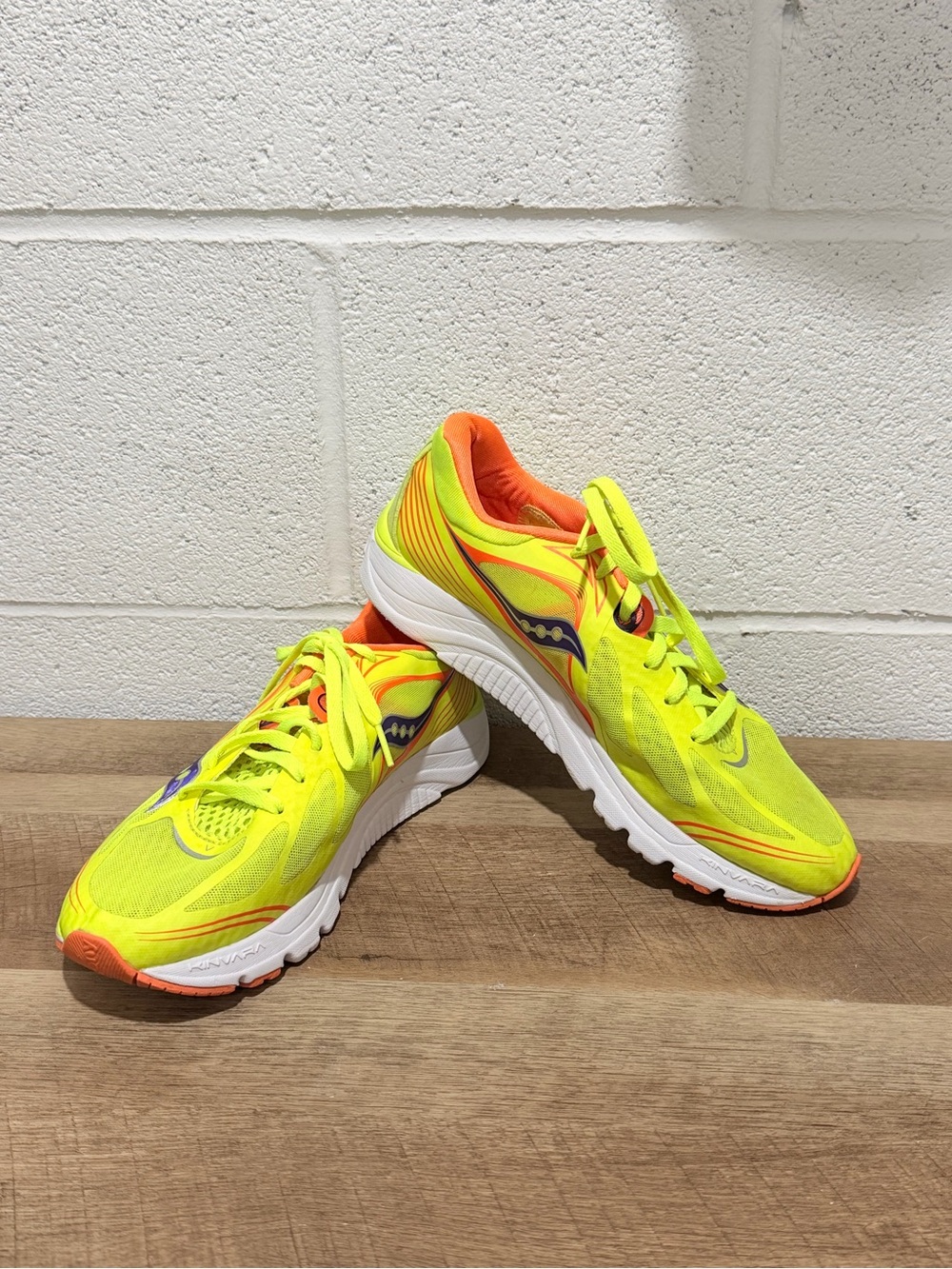 Saucony Kinvara 5 Running Shoes Neon Yellow Citron Orange